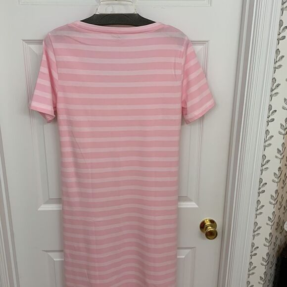 J.Crew size Large NWOT maxi pink stripe dress - Picture 2 of 9